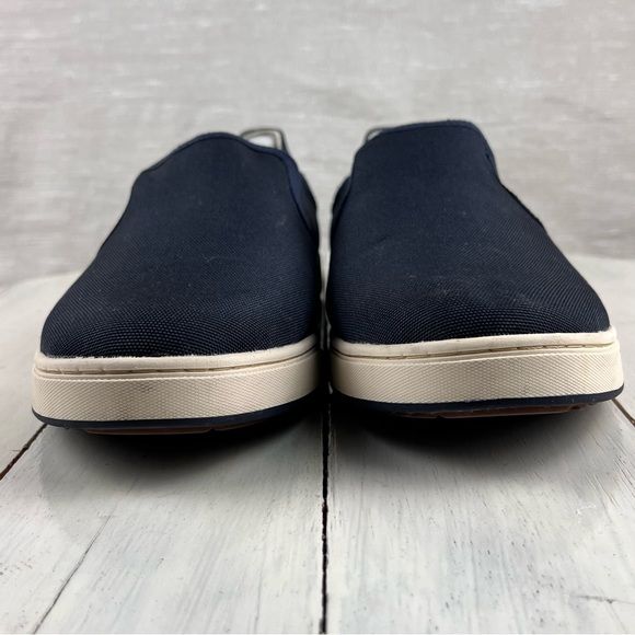 491hepb OLukai KAHU blue and off white slip on loafers men\'s 11.5
